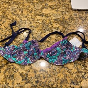 Venus Paisley Underwire Bra Swim Top 34DD